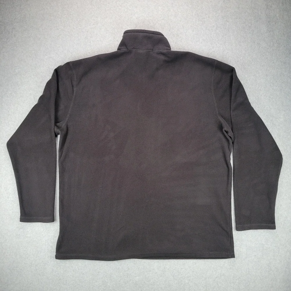 The North Face TKA 100 Fleece Pullover Mens XL Black 1/4 Zip Mock Neck Logo Base